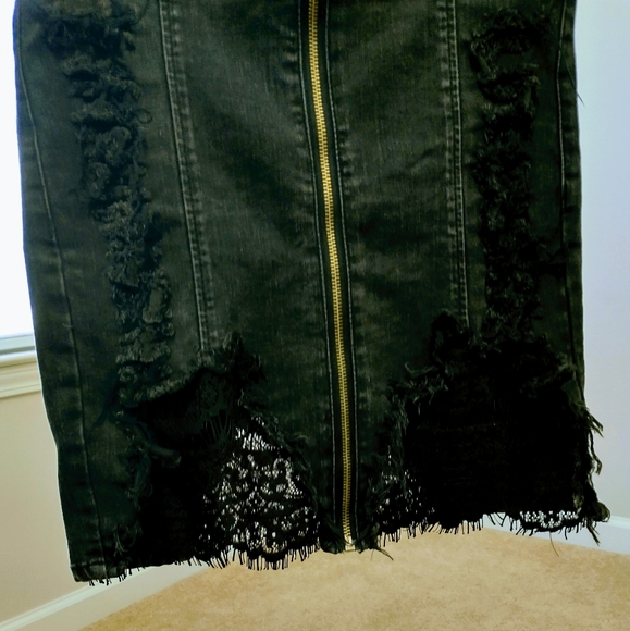 Doubleone.K Black Jean Mini Skirt - Picture 11 of 12